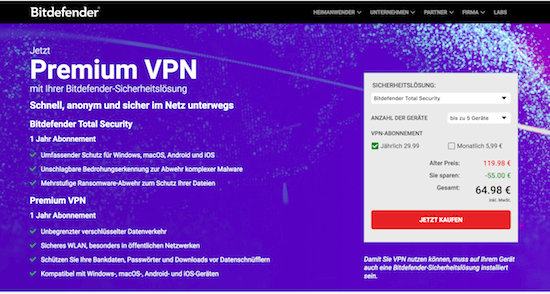 Bidefender VPN Erfahrungen und Test